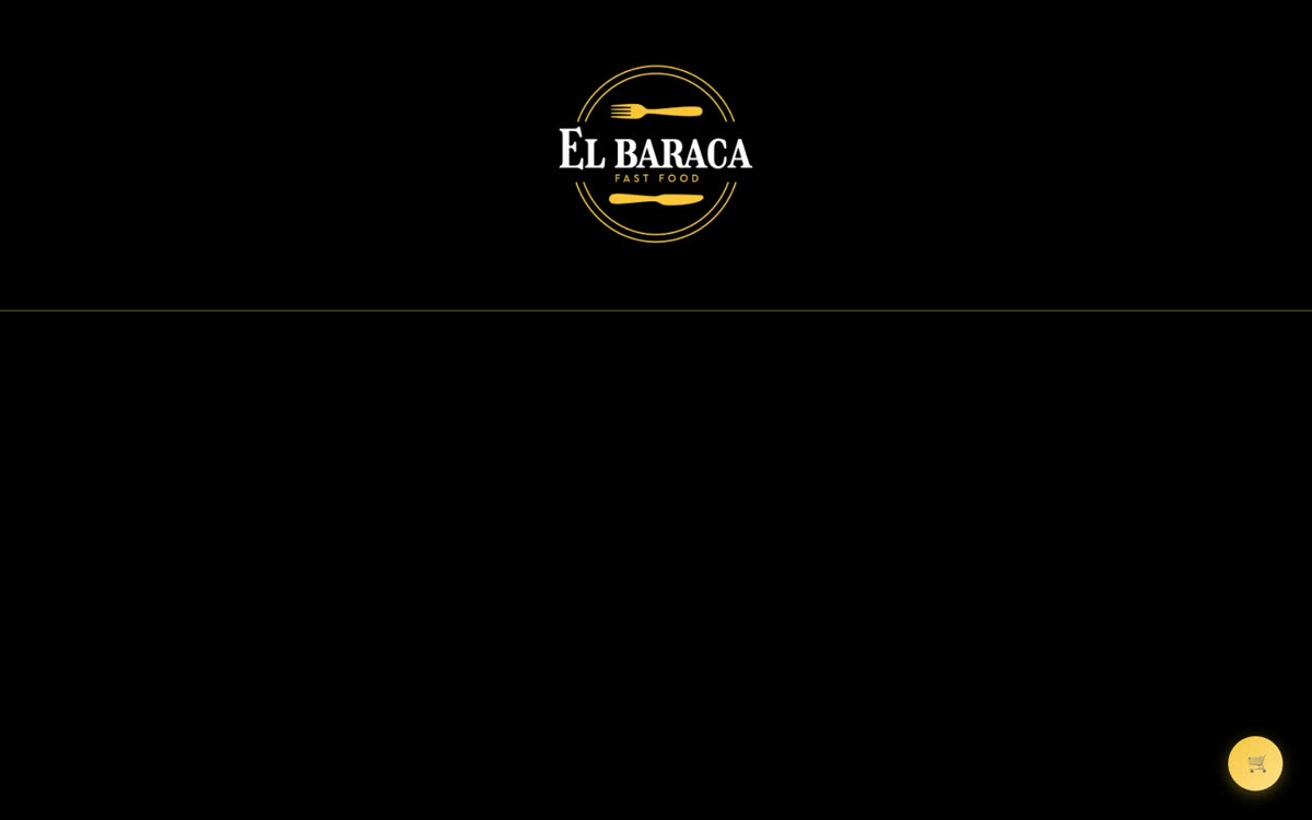 El Baraca digital menu on a phone-sized layout.